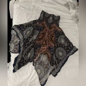 Woman’s patterned mini dress